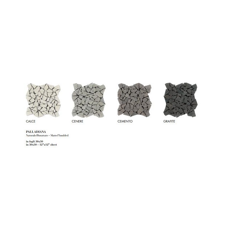 I COCCI CENERE 30X30 PALLADIANA NATUREL / TUMBLED - FIORANESE CERAMICA 0IC3MS1