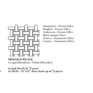 PRESTIGE ARABESCATO EFFECT MOSAICO WEAVE Ceramica Fioranese M33MS2L