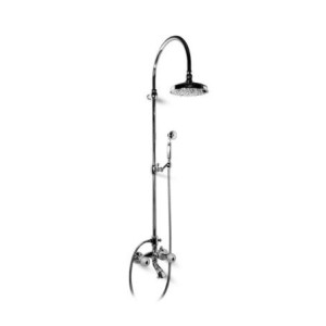 RIVOLI Wannenarmatur mit schlauch, Duschkopf und Brauseset duplex Chrome  Bongio 05536-D