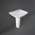Oval wall-mounted washbasin Sensation  MORWB5001AWHA White Alpino Rak Ceramics