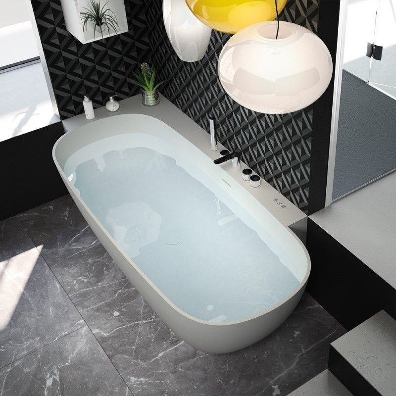 Calle  Eckige ovale Badewanne  165x73 h52cm   Hafro - Geromin
