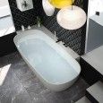 Calle  Eckige ovale Badewanne  165x73 h52cm   Hafro - Geromin