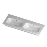 CONSOLLE QUBO 140 SQUARE DOPPIA VASCA Disegno Ceramica DISEGNO CERAMICA - 1