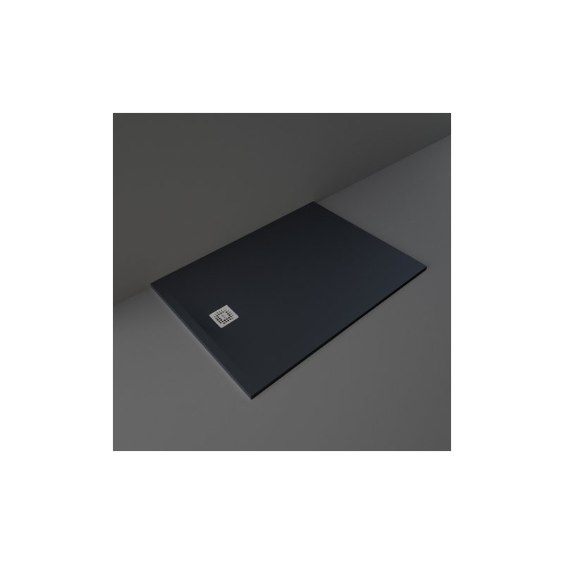 FEELING SHOWER TRAY IN RAKSOLID 140X100X3 cm BLACK Rak Ceramics