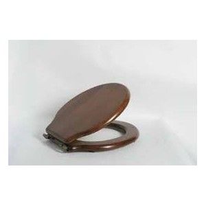 GSG TIME SOLID BEECH WOOD (WALNUT) SEAT COVER WITH CHROMED HINGES GSG - 1