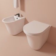 GSG FLUT  WC suspendu sans jante avec systeme d'echappement Smart Clean  BRILLANT BLANC 36x52,5  