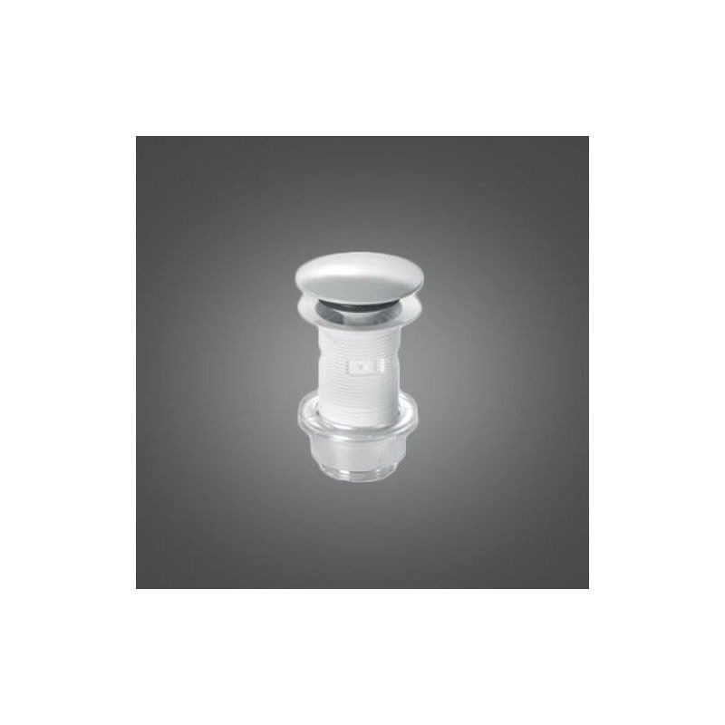 Piletta Universale 1" 1/4 in ABS con tappo per lavabi senza troppopieno  Bianca 72mm HATRIA