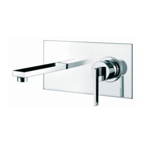 TATTOO MYAMIX Mixer évier encastré avec plaque e Bouche 220 mm Chrome  Bongio 46539TT2202ONE DOLLAR BONGIO RUBINETTERIE  - 1