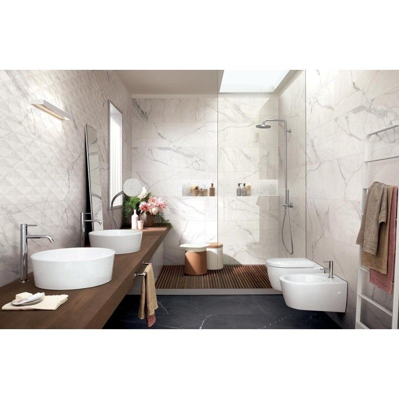 ALLMARBLE WALL STATUARIO STRUTTURA PAVE SATIN 40X120 - MARAZZI M6TD MARAZZI  - 1