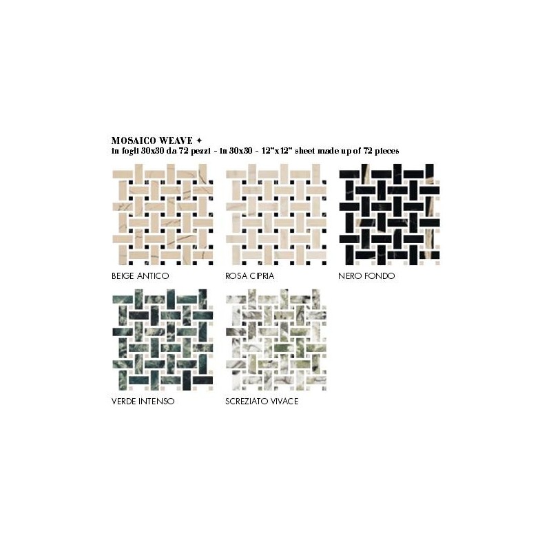 SOUND OF MARBLES BEIGE ANTICO MOSAICO WEAVE - FIORANESE CERAMICHE M42MS2L FIORANESE CERAMICHE - 1