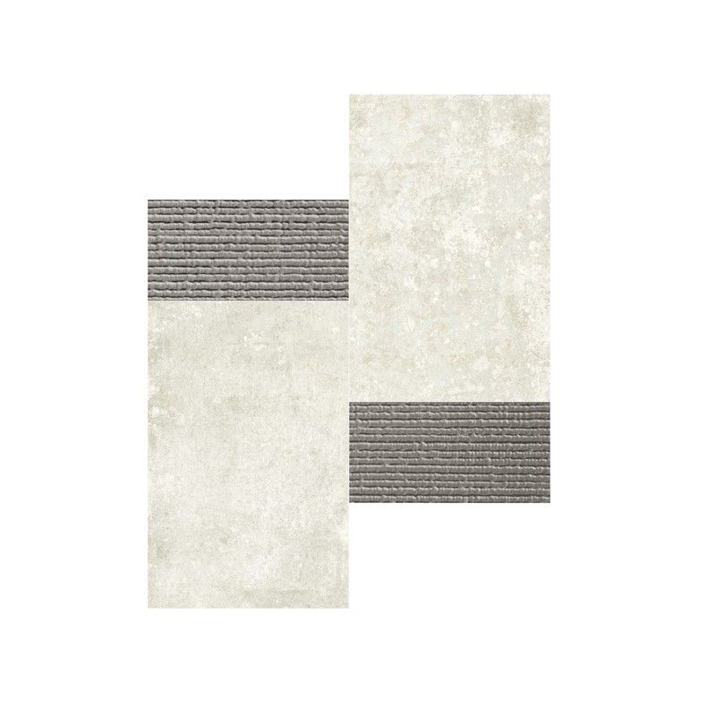 GRUNGE WHITE MOSAIC 3D SILVER 28,5X28,5 - APARICI APARICI CERAMICA - 1