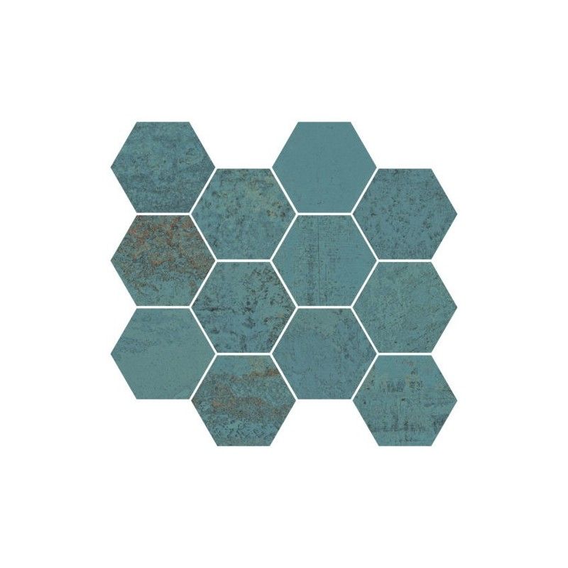 METALLIC GREEN NATURALE MOSAICO HEX 30X28 - APARICI APARICI CERAMICA - 1