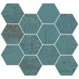 METALLIC GREEN NATURALE MOSAICO HEX 30X28 - APARICI APARICI CERAMICA - 1