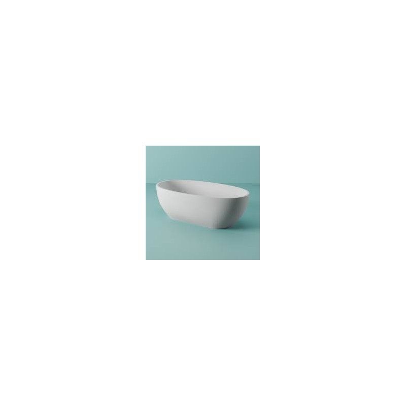ARTCERAM HOOP BAIGNOIRE LIVINGTEC AUTOPORTANTE AVEC COUVERCLE DE BAIN INCLUS