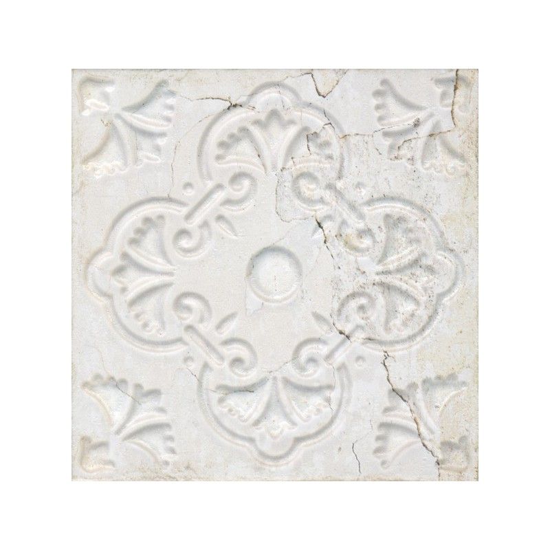 AGED WHITE ORNATO 20,00X20,00cm - APARICI APARICI CERAMICA - 1