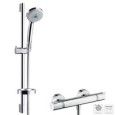 AXOR UNO Croma 100 Sistema doccia per installazione esterna Vario con termostatico Ecostat Comfort e asta doccia 65 cm 27034000 