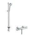 AXOR UNO Croma 100 Sistema doccia esterno Vario con termostatico Ecostat Comfort e asta doccia 90 cm 27035000 HANSGROHE - 1