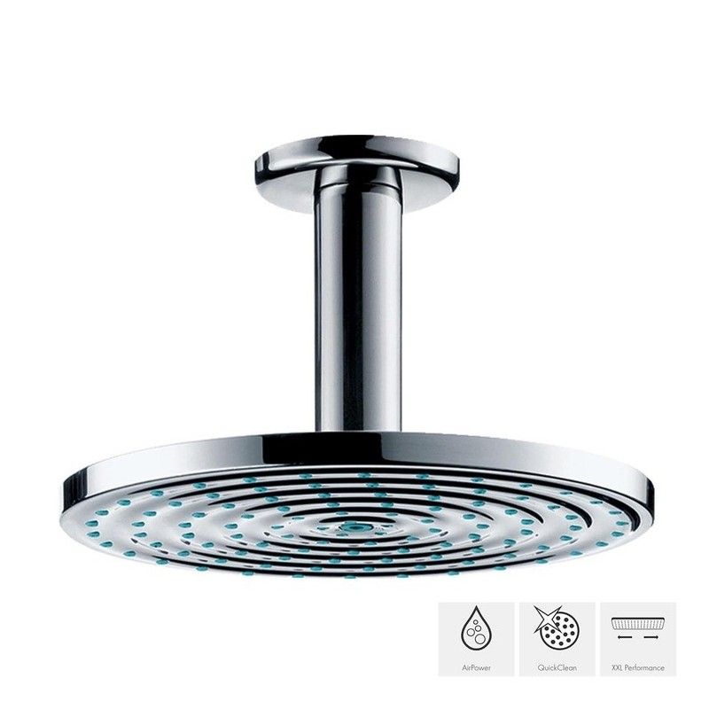 AXOR UNO Raindance S Soffione doccia 180 1jet con connessione soffitto 27478000 HANSGROHE - 1