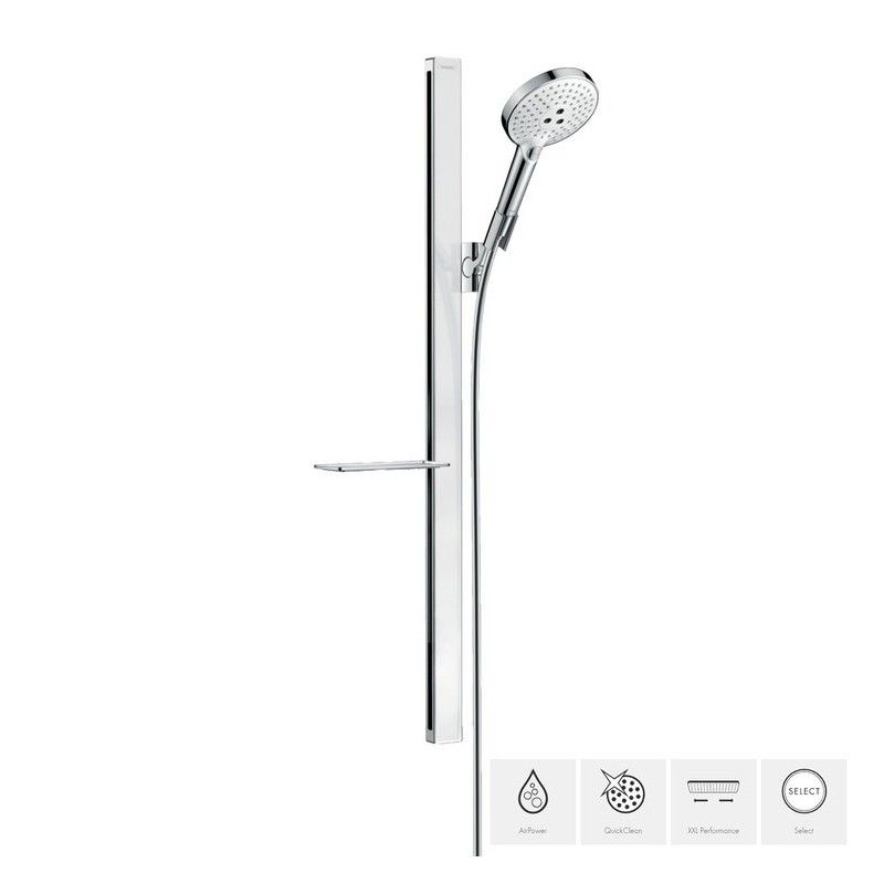 AXOR UNO Raindance Select S Set doccia 120 3jet con asta doccia 90 cm e portasapone Bianco/Cromo 27648400 HANSGROHE - 1