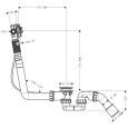 Exafill S Basic set for bath filler, waste and overflow set for standard bathtubs   58115180 HANSGROHE - 1
