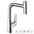 Talis Select S Single lever kitchen mixer 220 with pull-out spout stainless steel finish AX TALIS SELECT 72822800 HANSGROHE - 1