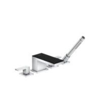 AXOR MyEdition 4-Loch-Badmischer am Rand Chrom/Schwarzglas AX 47430600 HANSGROHE - 1