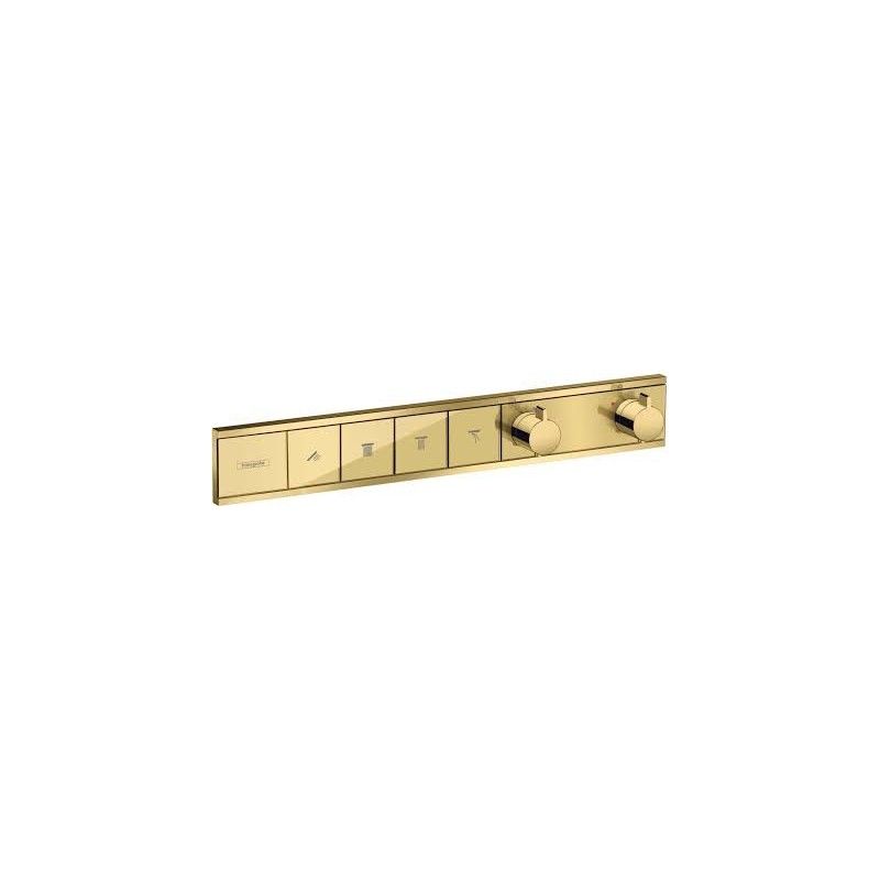 RainSelect - Thermostat Unterputz fuer 4 Verbraucher - Polished Gold Optic AX 15382990 HANSGROHE - 1