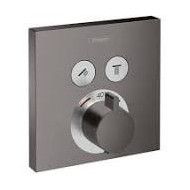ShowerSelect - Thermostatmischer Unterputz fuer 2 Verbraucher - Brushed Black Chrome AX 15763340 HANSGROHE - 1