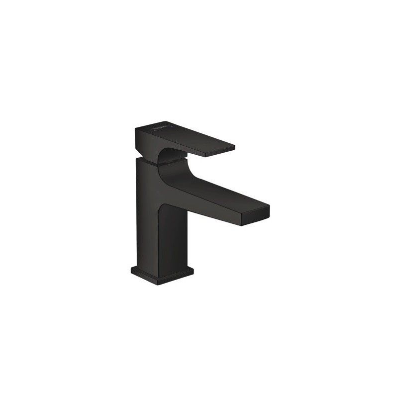 Metropol - Single lever basin mixer 100 with lever handle with push-open waste - matt black HANSGROHE  32500670 HANSGROHE - 1