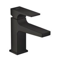 Metropol - Single lever basin mixer 100 with lever handle with push-open waste - matt black HANSGROHE  32500670 HANSGROHE - 1