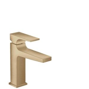 Metropol - Single lever basin mixer 110 with lever handle with push-open waste - brushed bronze HANSGROHE 32507140 HANSGROHE - 