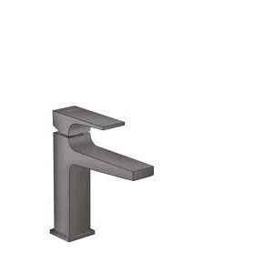 Metropol - Mitigeur de lavabo 110 poignee manette avec bonde Push-Open- noir chrome brosse HANSGROHE  32507340 HANSGROHE - 1