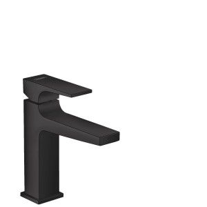 Metropol - Mitigeur de lavabo 110 poignee manette avec bonde Push-Open- noir matt HANSGROHE  32507670 HANSGROHE - 1