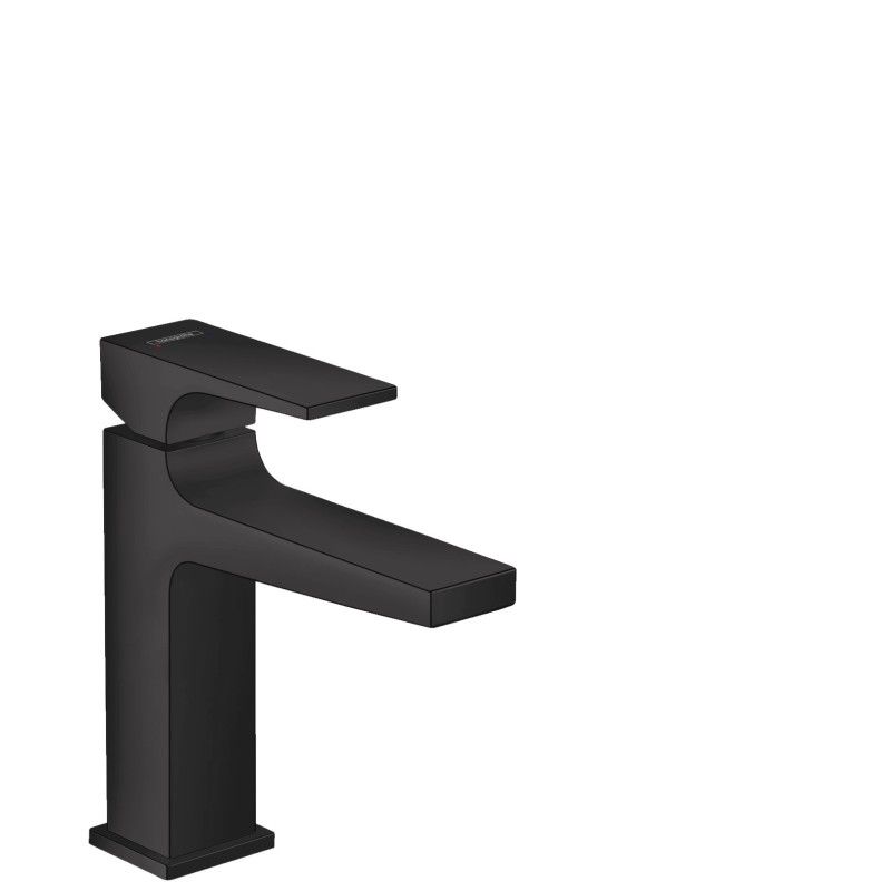 Metropol - Miscelatore monocomando lavabo 110 con maniglia a leva e push-open - nero opaco HANSGROHE  32507670 HANSGROHE - 1