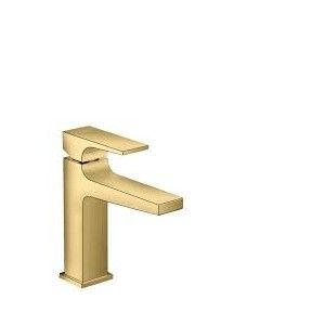 Metropol - Single lever basin mixer 110 with lever handle with push-open waste - polished gold-optic HANSGROHE 32507990 HANSGRO