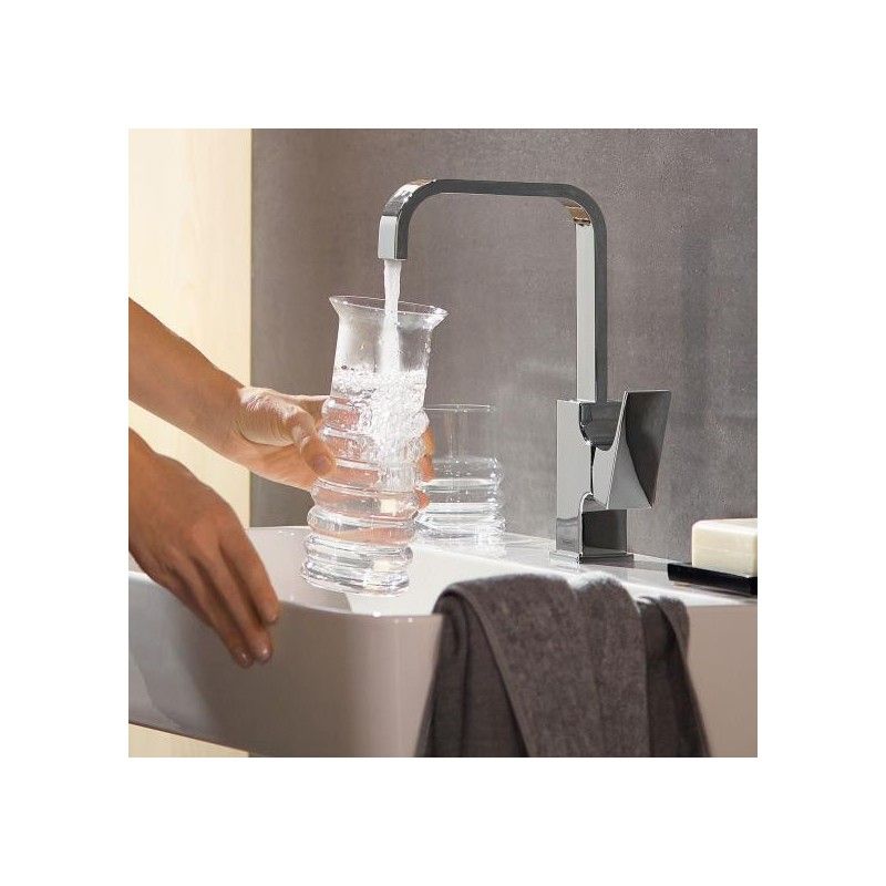 Metropol - Single lever basin mixer 230 with lever handle with push-open waste - brushed bronze HANSGROHE  32511140 HANSGROHE - 