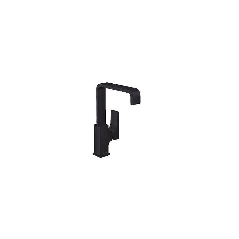 Metropol - Mitigeur de lavabo 230 poignee manette avec bonde Push-Open- noir matt HANSGROHE  32511670 HANSGROHE - 1