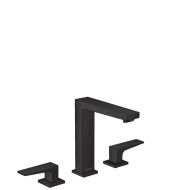 Metropol - 3-Loch Waschtischarmatur  160 mit Hebelgriff und Push-Open Ablaufgarnitur- Mattschwarz HANSGROHE  32515670 HANSGROHE 