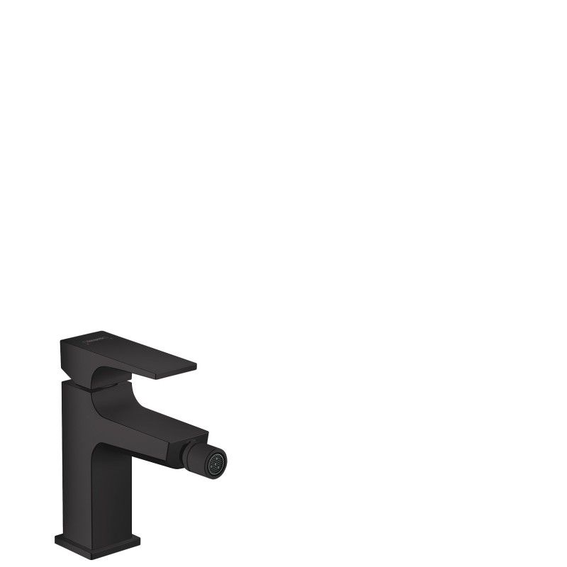 Metropol - Einhebel-Bidetmischer mit Hebelgriff und Push-Open Ablaufgarnitur- Mattschwarz HANSGROHE  32520670 HANSGROHE - 1