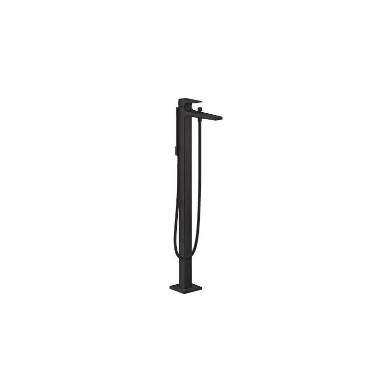 Metropol - Single lever manual bath mixer floor-standing with lever handle - matt black HANSGROHE  32532670 HANSGROHE - 1