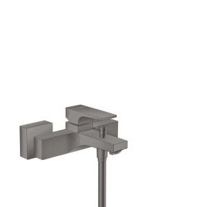 Metropol - Single lever manual bath mixer for exposed installation with lever handle - Brushed Black Chrome HANSGROHE 32540340 