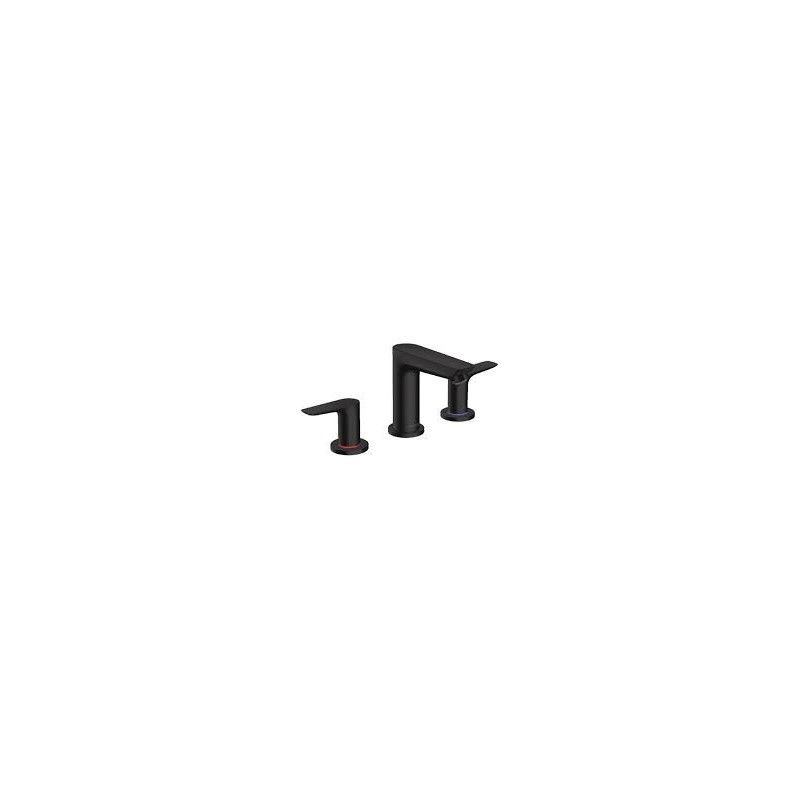 Talis E - 3-hole basin mixer  with Pop-up waste set - matt black HG 71733670 HANSGROHE - 1