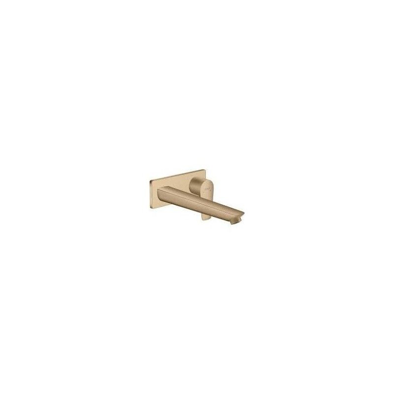 Talis E - Mitigeur de lavabo pour solution encastree sur le mur avec Bec deverseur 22.5 cm - bronze brosse HG 71734140 HANSGROHE