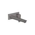 Talis E - Mitigeur de lavabo pour solution encastree sur le mur avec Bec deverseur 22.5 cm - noir chrome brosse HG 71734340 HANS