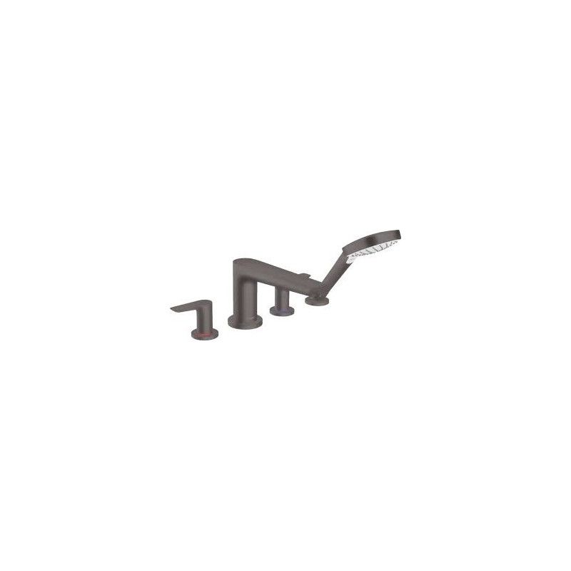 Talis E - 4-hole rim mounted bath mixer - Brushed Black Chrome HG 71748340 HANSGROHE - 1
