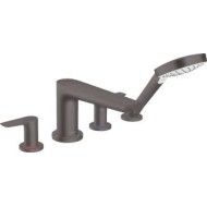 Talis E - 4-hole rim mounted bath mixer - Brushed Black Chrome HG 71748340 HANSGROHE - 1