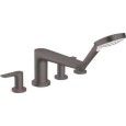 Talis E - 4-hole rim mounted bath mixer - Brushed Black Chrome HG 71748340 HANSGROHE - 1