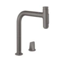 M71 M7120-H200 Single lever kitchen mixer 2-hole, with pull-out spray 2 spray modes - Brushed Black Chrome HG 73818340 HANSGROHE