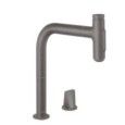 M71 M7120-H200 Single lever kitchen mixer 2-hole, with pull-out spray 2 spray modes - Brushed Black Chrome HG 73818340 HANSGROHE