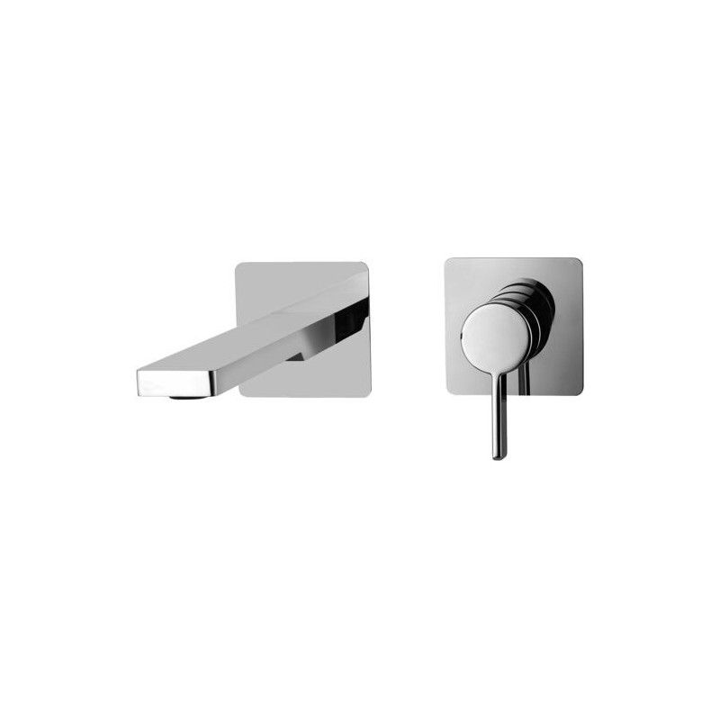 Rock Miscelatore incasso lavabo con bocca e aeratore M24x1 - l. 200mm Paffoni RO 105CR70 RUBINETTERIA PAFFONI - 1